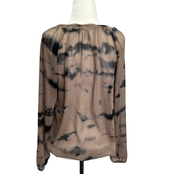 Soya Concept Taupe Black Scoop Neck Long Sleeve Top Size S - Picture 6 of 12